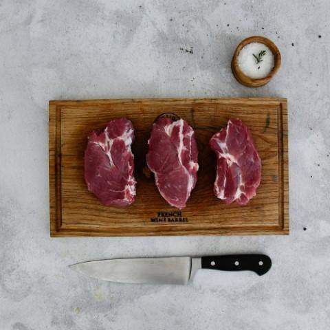 Braised pork neck with apricots and coriander